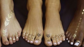 Rihanna flash tattoos for feet and toes