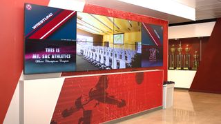 An Extron video wall and controller at Mt. SAC.