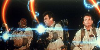 Ernie Hudson on the left, Dan Aykroyd in the middle, Bill Murray on the right