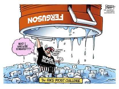 Editorial cartoon U.S. ice bucket challenge