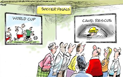 Editorial Cartoon U.S. World Cup Finals Thailand cave rescue
