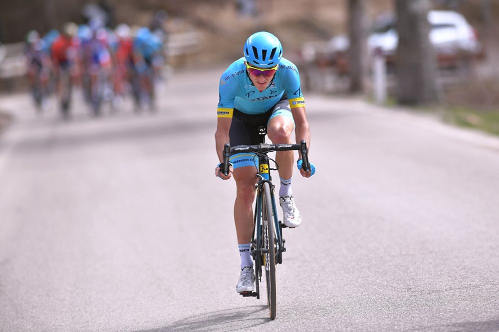 Pello Bilbao (Astana) on his way to winning stage 1 of the Tour of the Alps