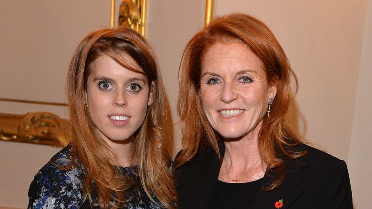 HRH Princess Beatrice and Sarah Ferguson, Duchess of York attend the Bell Pottinger Charity Dinner hosted for Northwood African Education Foundation at Lancaster House on November 4, 2014 in London, England