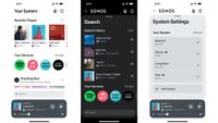 Sonos app screenshots
