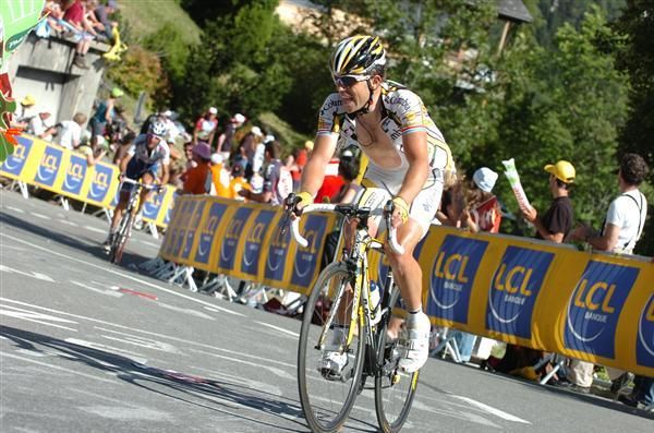 Kim Kirchen (Columbia) finished the stage on his own, 1:55 down on Contador