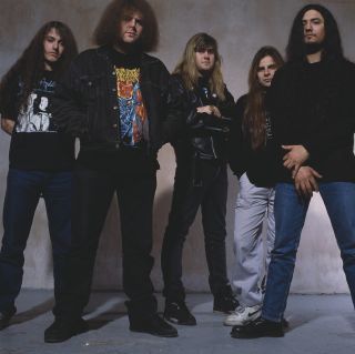 Napalm Death in 1992 (featuring their late guitarist Jesse Pintado)