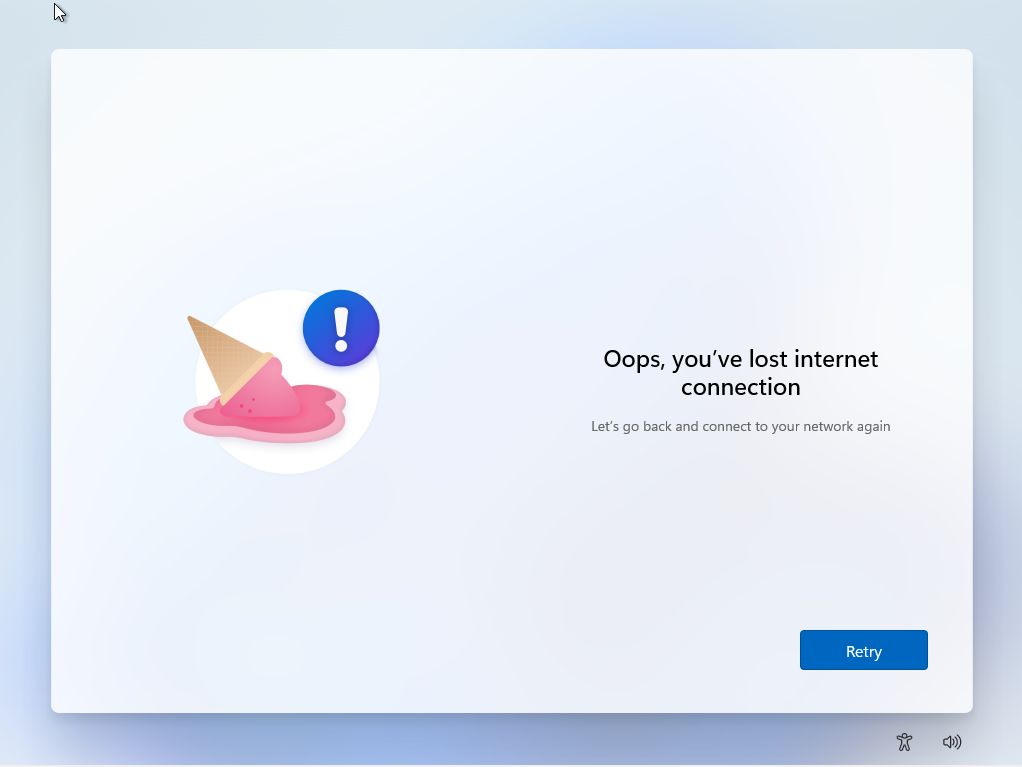 Internet connection lost