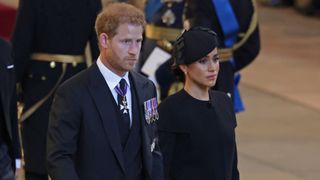 Prince Harry, Duke of Sussex and Meghan, Duchess of Sussex leave Westminster Hall