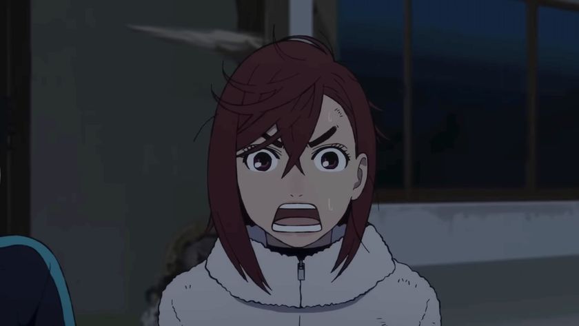 Momo with shocked expression on her face in Dan Da Dan Season 2