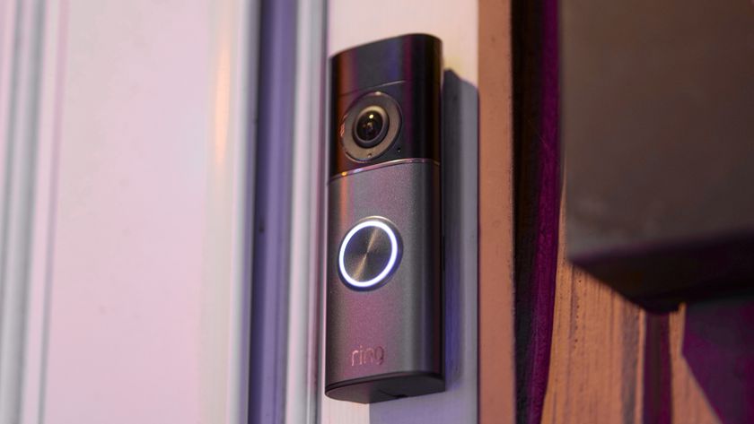 Ring Wired Doorbell Pro (3rd Gen) on door frame.