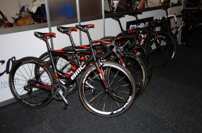 BMC team bikes awaiting daily duty ahead of Tour Down Under