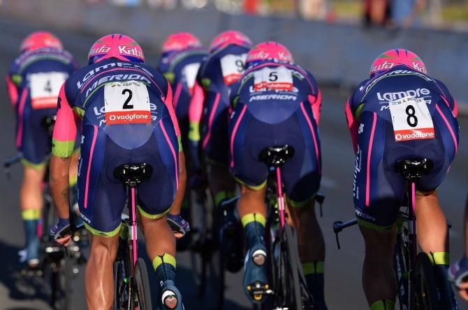 Lampre-Merida rode to 10th in the Vuelta a Espa&ntilde;a team time trial