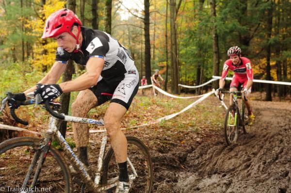 Mike Garrigan (Stage Race-Blacksmith Cycles) had little trouble with the mud today.