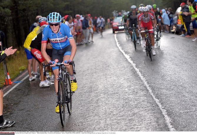 Dan Martin (Garmin-Sharp) tries an attack late in the race
