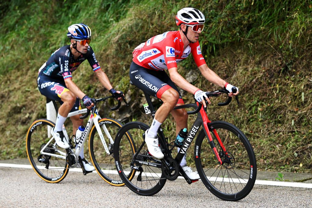 Primoz Roglic and Ben O&#039;Connor at the Vuelta a España