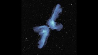 telescope image of x-shaped galaxy