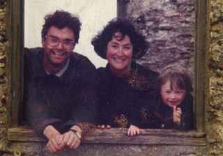 Daniel Radcliffe, aged only two - taken at Bantham Beach, Devon circa 1991 - with his parents