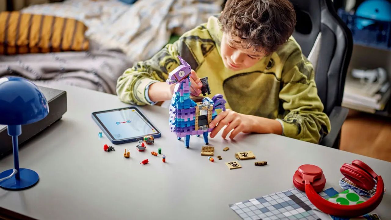 Lego Supply Llama being played with in a home setting