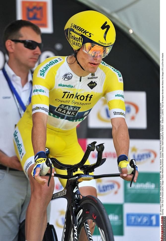 Rafal Majka (Tinkoff - Saxo) starts the Tour of Poland final time trial