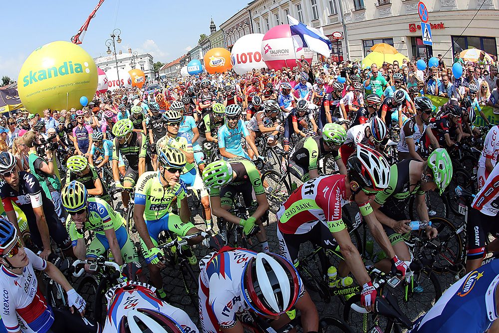 The start of stage 5 of the Tour de Pologne