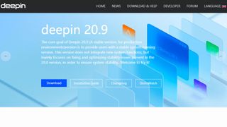 Website screenshot for Deepin Linux