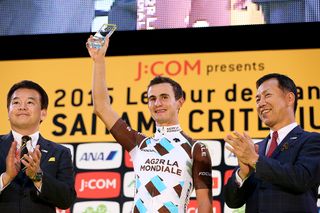 Alexis Vuillermoz (Ag2r-La Mondiale) on the podium
