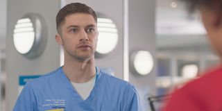 Casualty nurse Ryan Firth has some explaining to do to Donna - more than once!