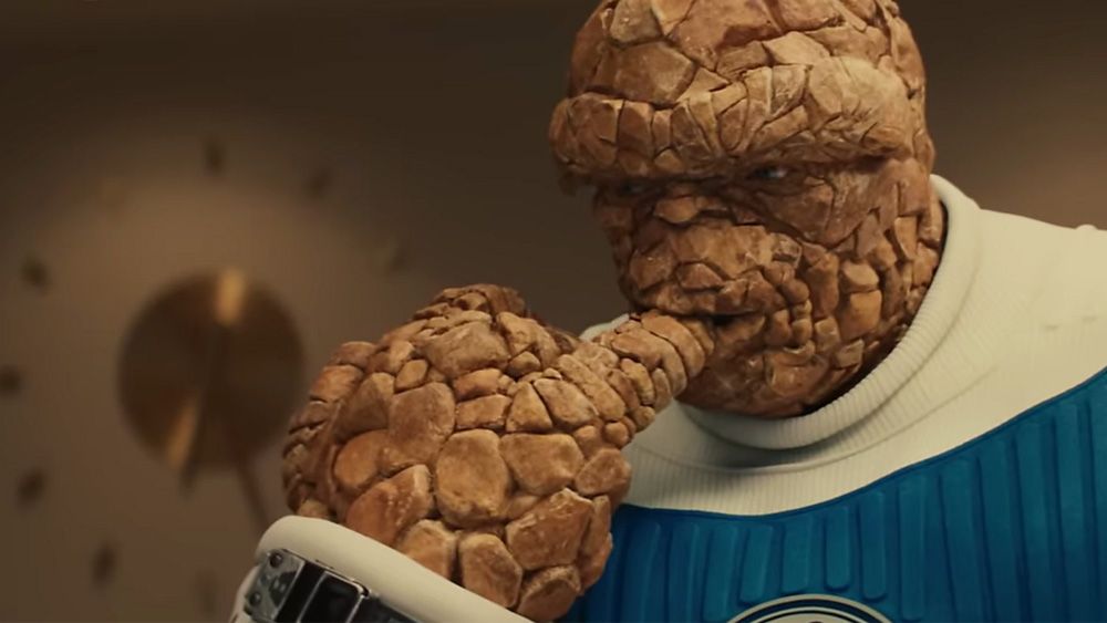 An image of The Thing from the Fantastic Four: First Steps trailer