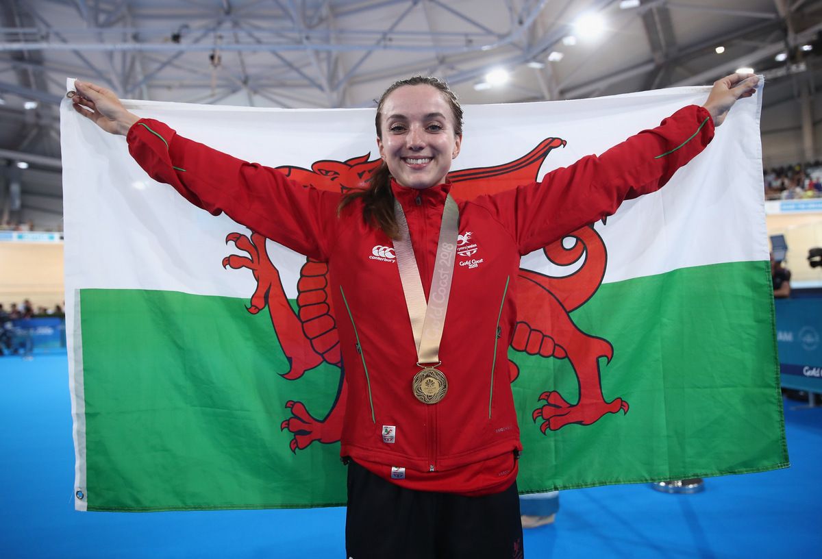 Elinor Barker (Wales) celebrates