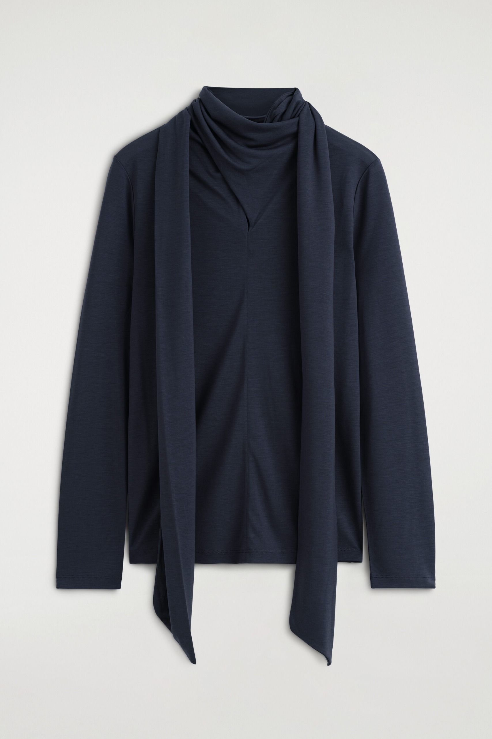 Fluid Scarf-Detail Top