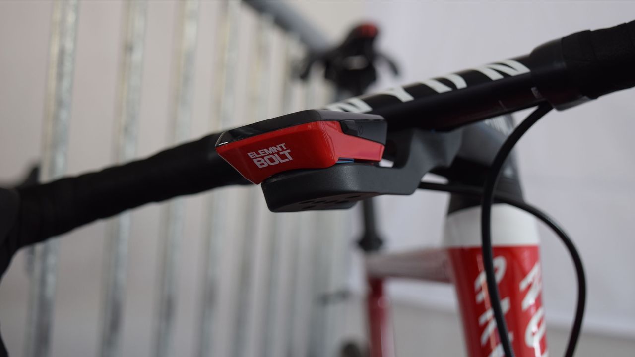 Katusha Alpecin look to have team-issue red Wahoo Elemnt Bolt computers