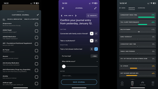 Journalling as shown in the Whoop app
