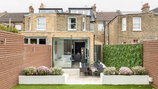 modern extension to terrace house