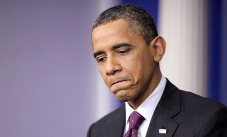 President Obama at a news conference