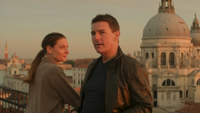 Rebecca Ferguson and Tom Cruise together in Venice, Italy in Mission: Impossible - Dead Reckoning