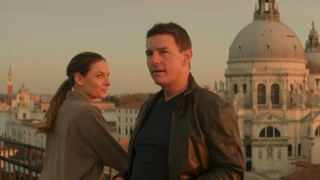 Rebecca Ferguson and Tom Cruise together in Venice, Italy in Mission: Impossible - Dead Reckoning