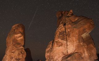 Geminids over Valley of Fire State Park, Nevada