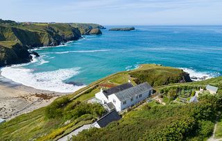 Via Savills in Truro: For sale at a guide price of £2 million is Polbream, in Mullion, some eight miles south of Helston. This extended former farmhouse sits on its own headland, Polbream Point