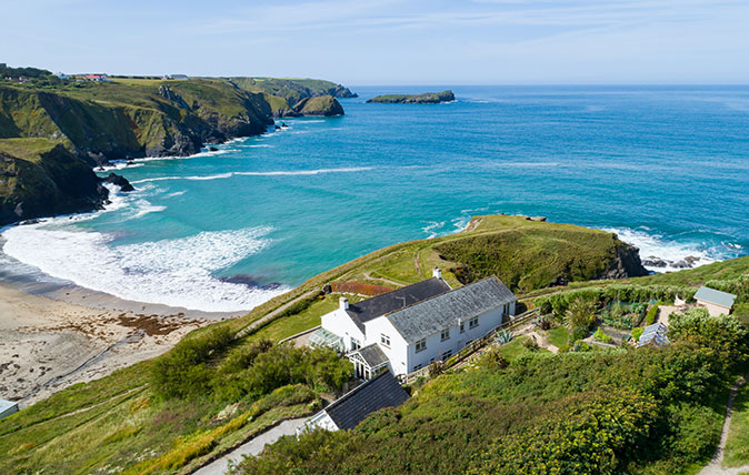 Via Savills in Truro: For sale at a guide price of £2 million is Polbream, in Mullion, some eight miles south of Helston. This extended former farmhouse sits on its own headland, Polbream Point