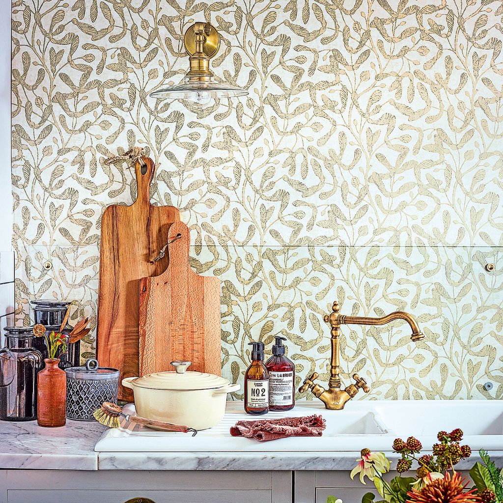 10 kitchen wallpaper decor ideas to spruce up your space | Ideal Home