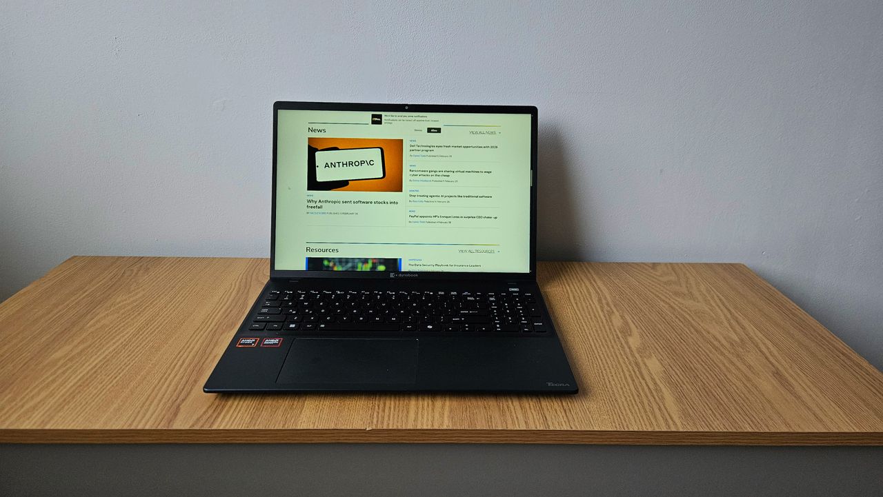 The Dynabook Tecra A65 M on a desk