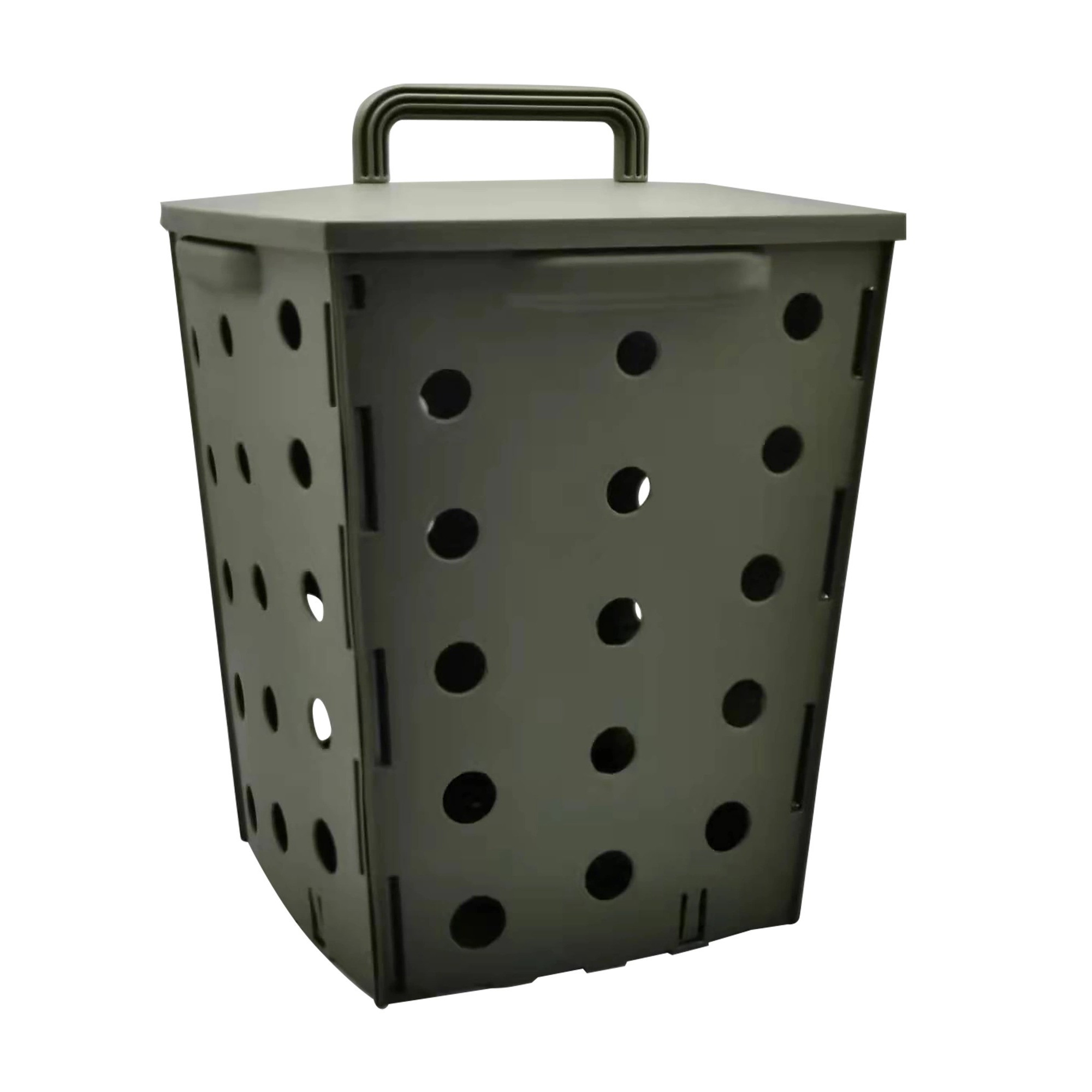 Verve green composter with handle from B&Q on a white background