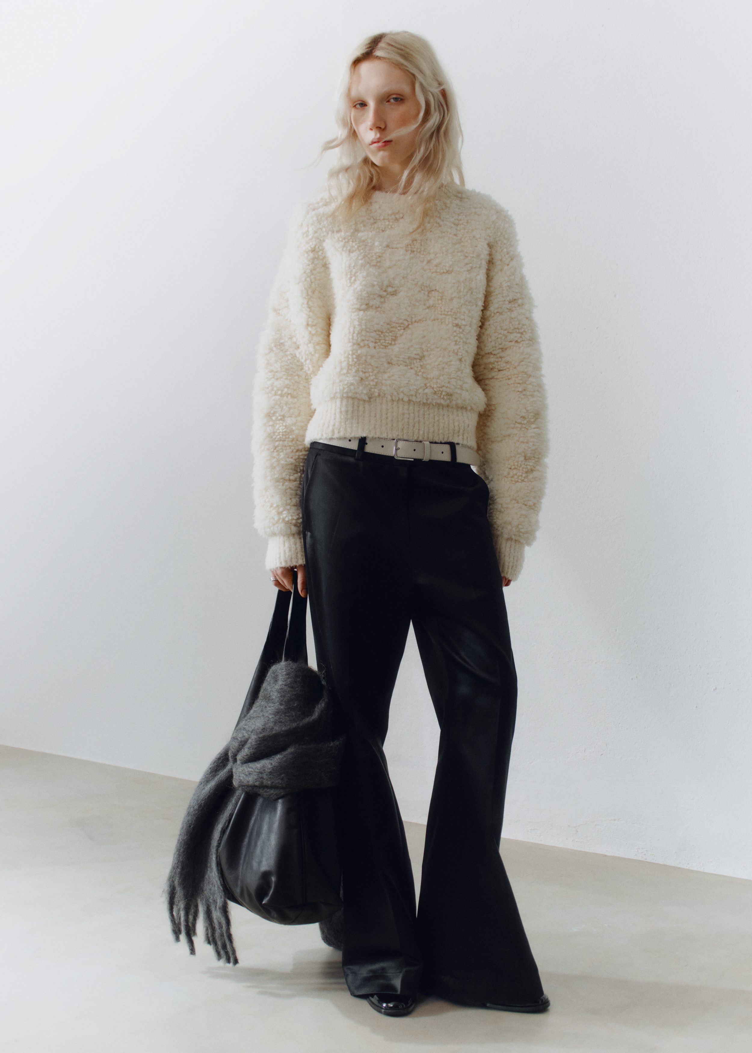 Pile-Knit Wool Jumper