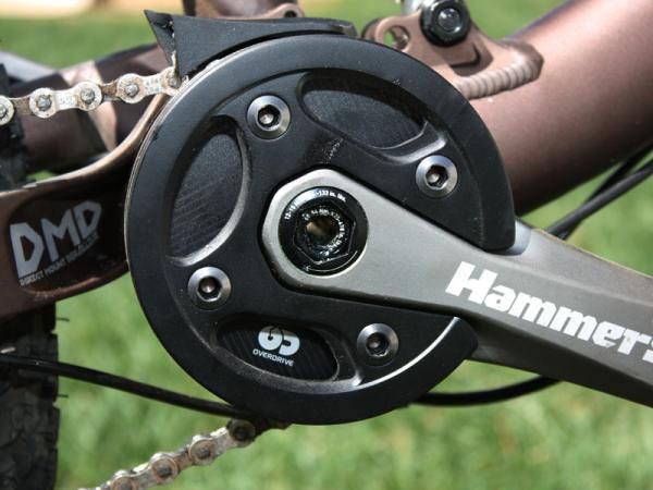 Go on, run into it. The HammerSchmidt's burly integrated bash guard can take a substantial beating.