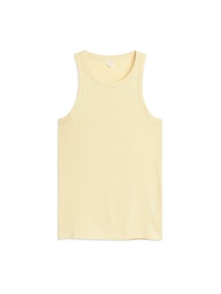 Rib Racer Tank Top - Light Yellow - Arket Gb