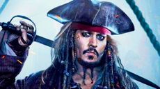 Johnny Depp as Jack Sparrow in Pirates of the Caribbean movie poster
