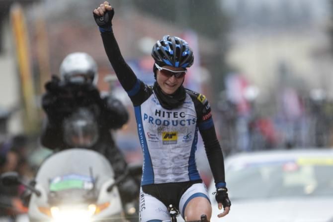 A long time to celebrate for winner, Elisa Longo Borghini (Hitec Products)