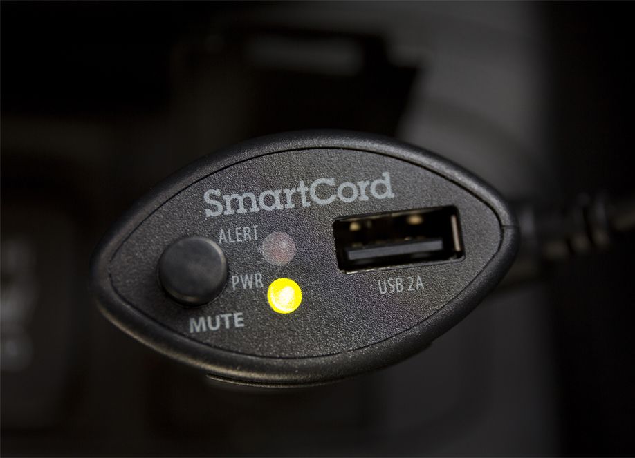 The Escort Max 360c comes with a SmartCord that allows you to mute alerts quickly.