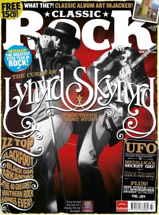 The cover of Classic Rock issue 121 featuring Lynyrd Skynyrd