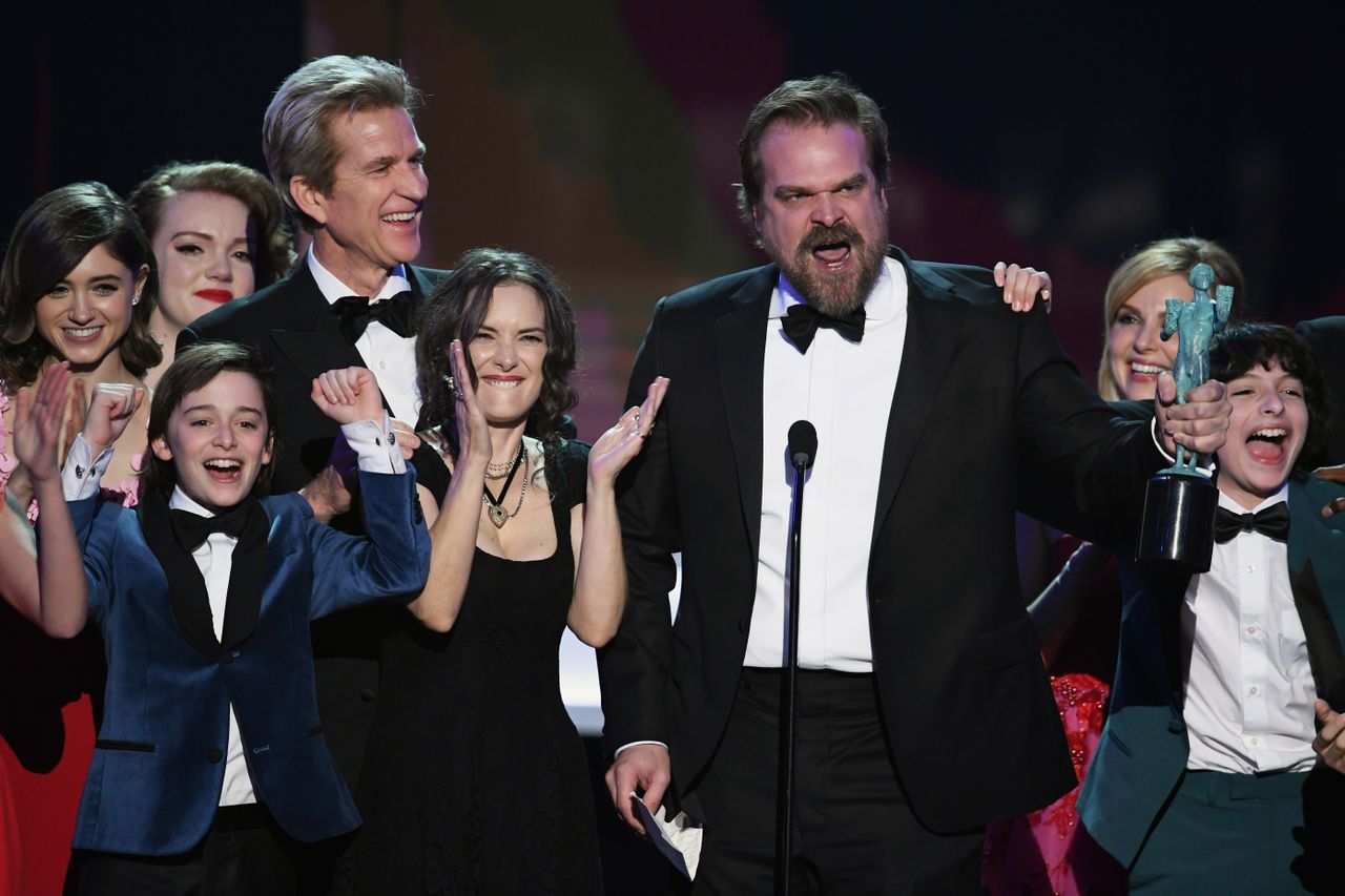 The Stranger Things cast at the SAG Awards